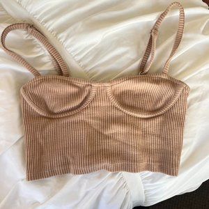 Beige/brown/nude Forever 21 Going Out Top